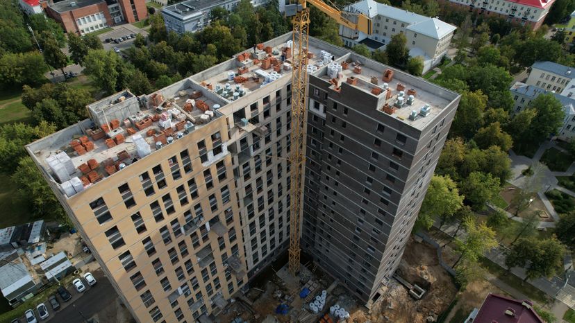 Строящийся МКД на ул. Чайковского в Ступино