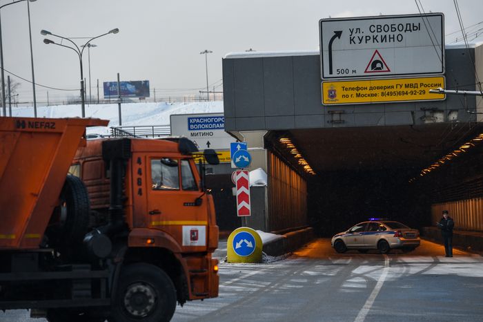 Тушинский тоннель затопило в Москве