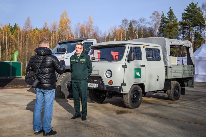 Директор Центрлесхоза Сергей Ивченков дает интервью
