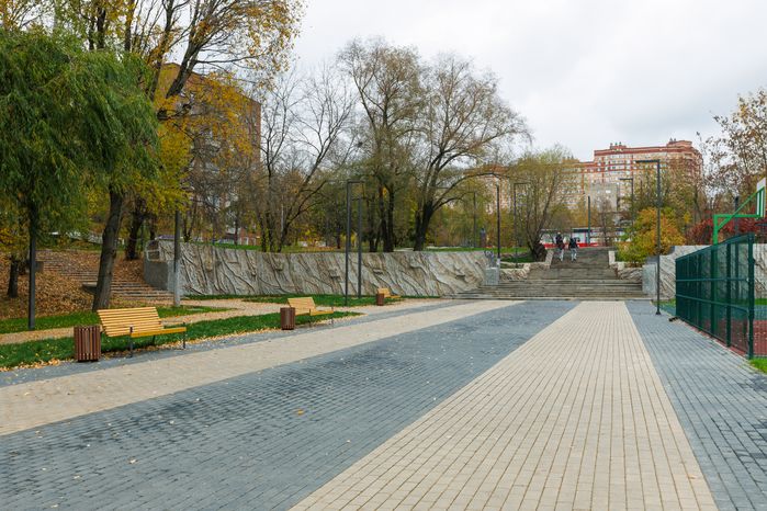 Сквер им. Б.К. Громцева после благоустройства в Дзержинском