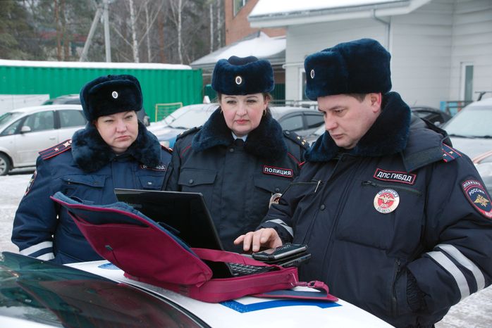 Соревнования сотрудников ГИБДД в Пушкино