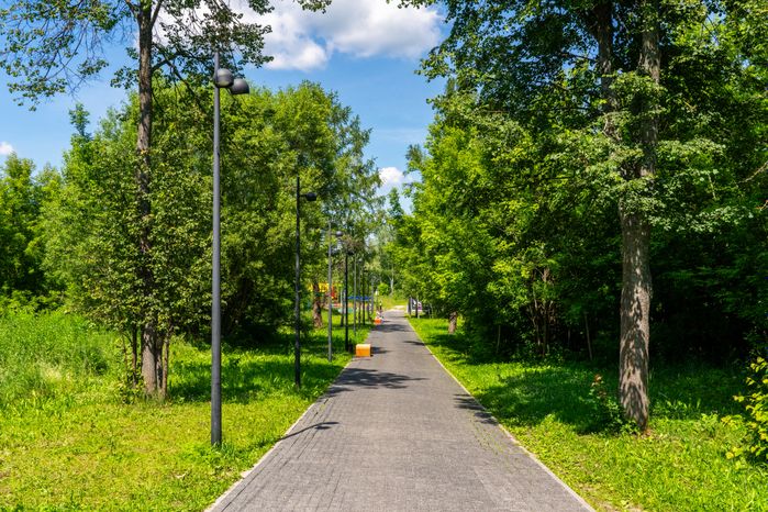 Городской парк культуры и отдыха в Чехове летом
