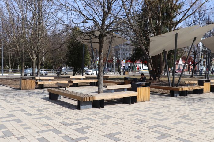 Благоустройство Голубиной площади в Краснознаменске