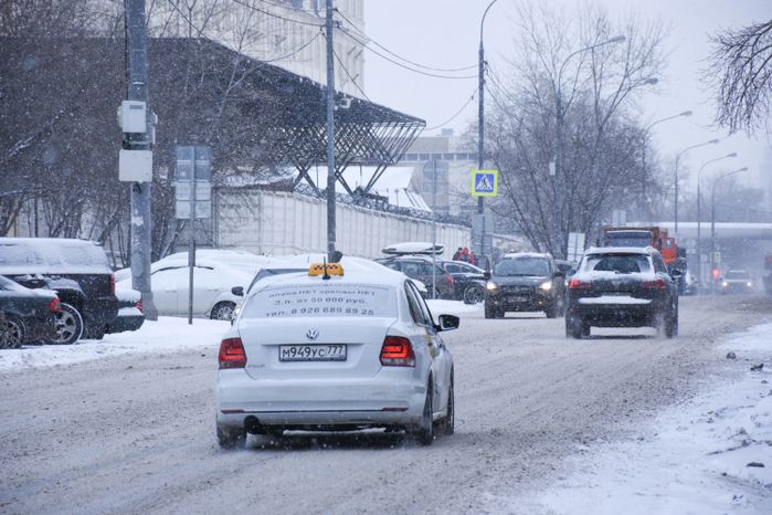 Снегопад в Московском регионе, 18.01.2018