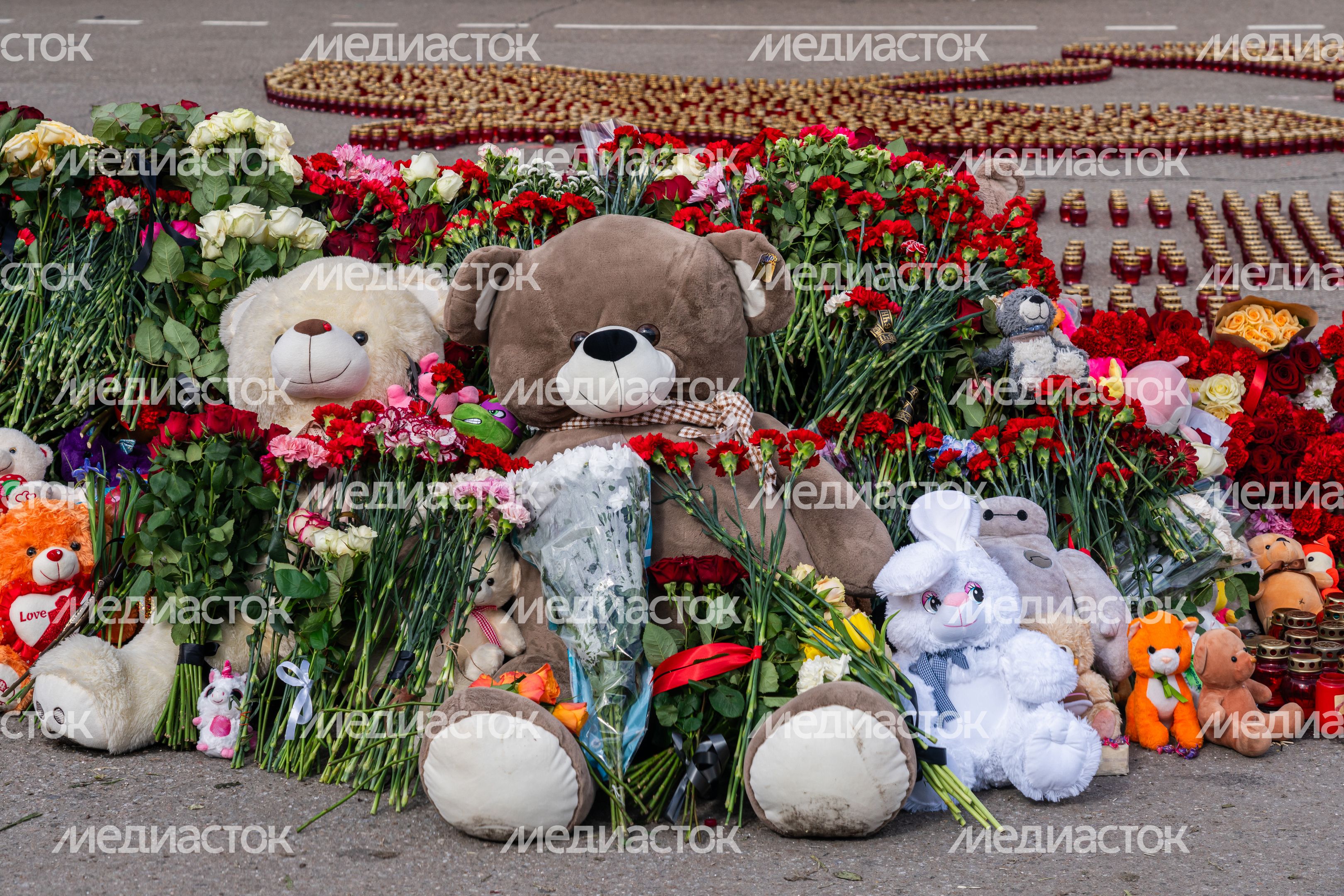 Мемориал памяти погибших в «Крокус Сити Холле» в Красногорске