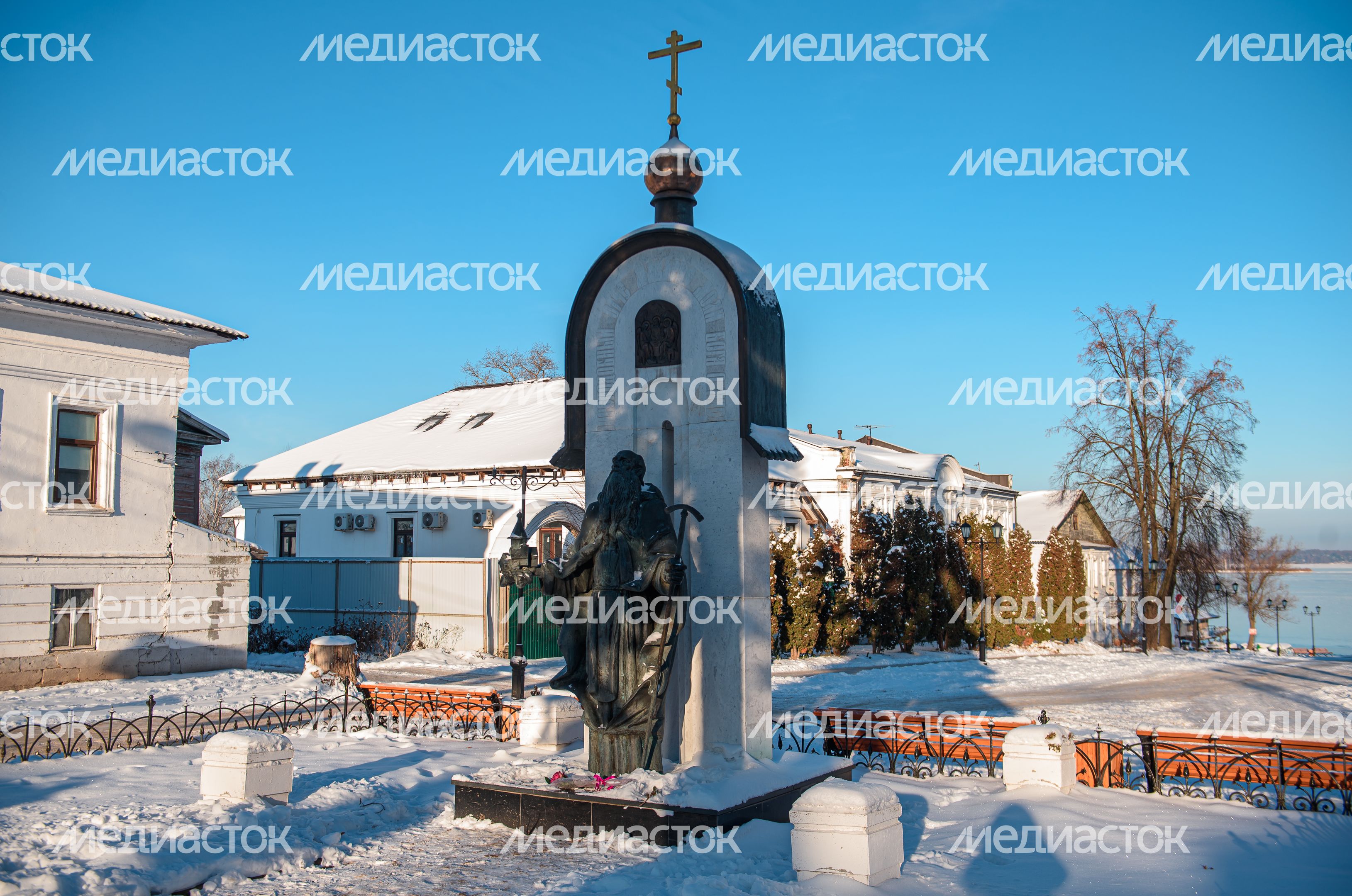 Зимние виды города Калязин