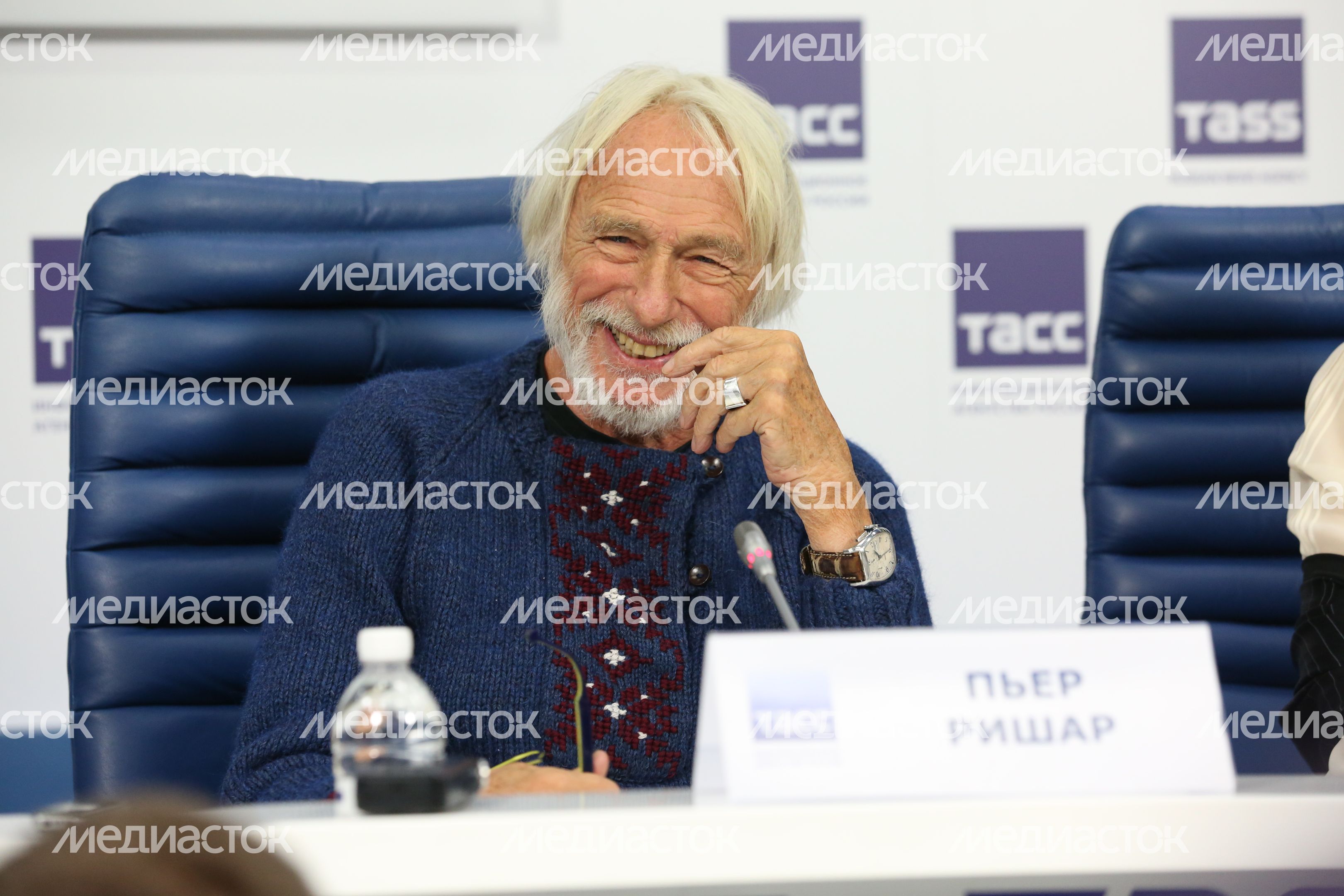 Пресс-конференция французского актера Пьера Ришара