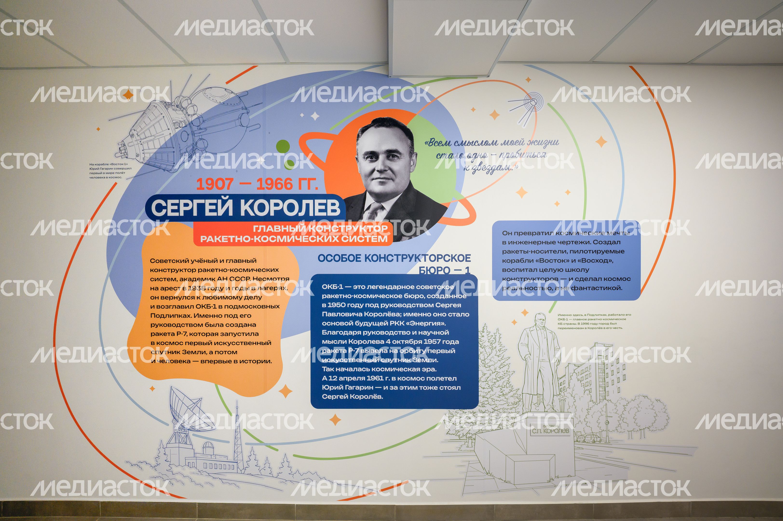 Роспись на стенах нового корпуса Первомайской школы №2 им. М.Ф. Тихонова в Королеве Роспись на стенах нового корпуса Первомайской школы №2 им. М.Ф. Тихонова в Королеве