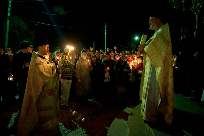 Пасхальное богослужение в Троицке