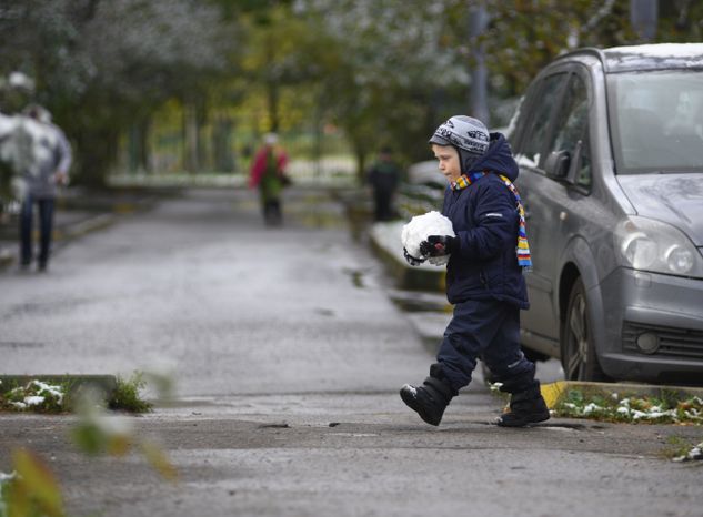 Первый снег в Москве