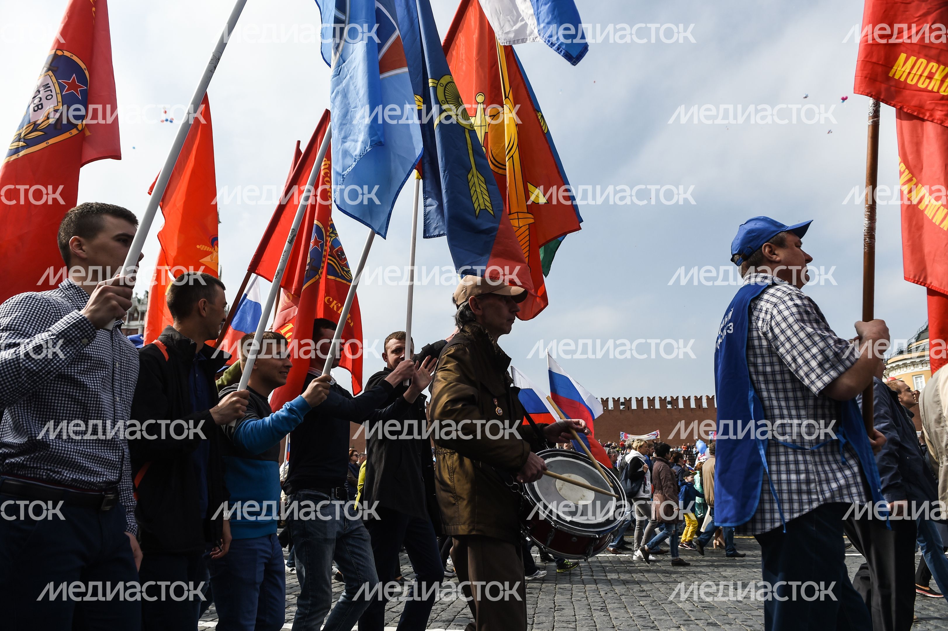 Первомайская демонстрация профсоюзов в Москве Первомайская демонстрация профсоюзов в Москве