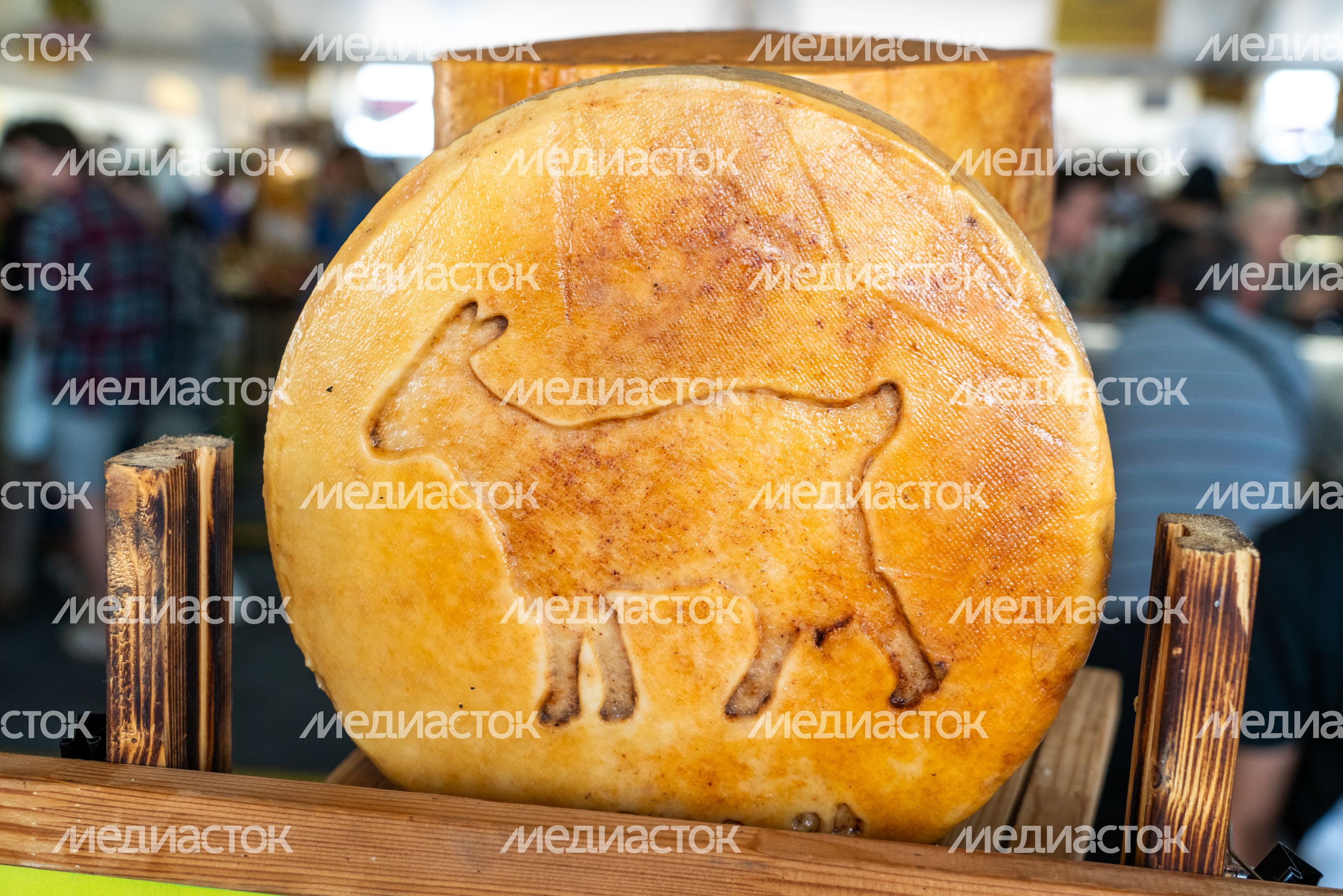 Торговля козьим сыром на Сырном фестивале в Истре Торговля козьим сыром на Сырном фестивале в Истре