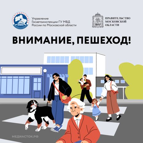 Внимание пешеход Квадрат 01