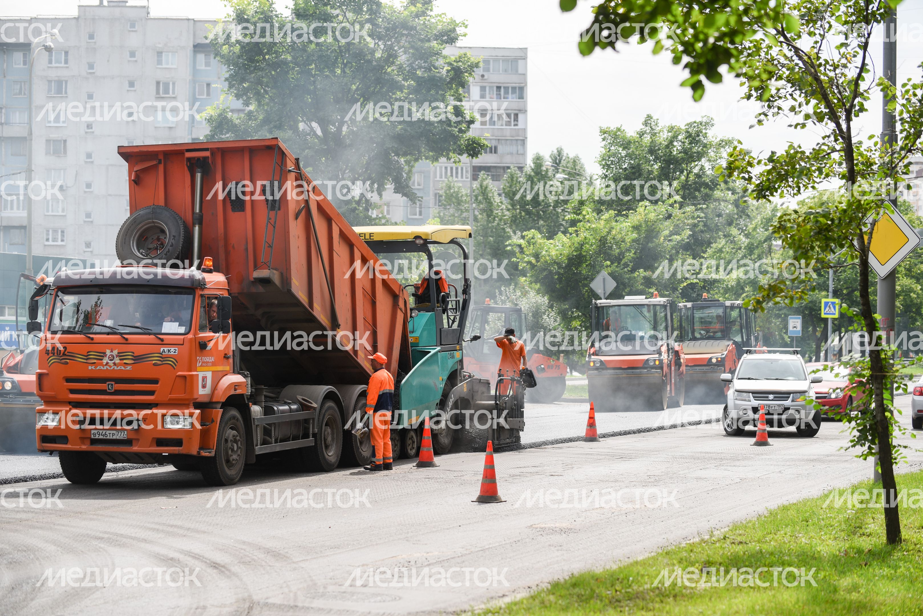 Дорожные работы в Москве