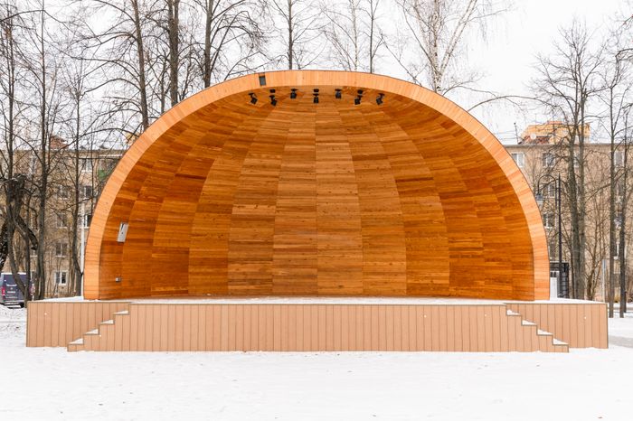 Лобня. Парк «Киово». Зима