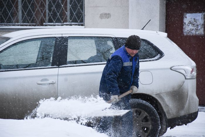Снегопад в Московском регионе, 18.01.2018