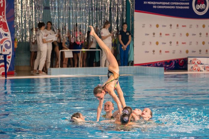 Соревнования по синхронному плаванию «Русская матрешка» в Чехове