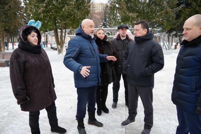 Проверка Губернатором Центрального парка культуры и отдыха в Пушкино