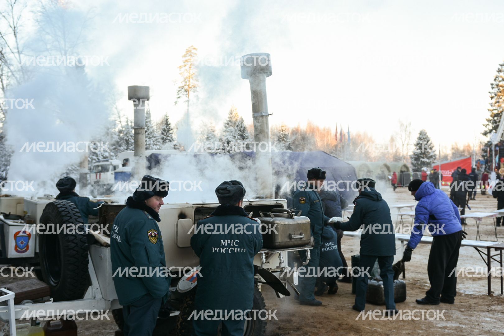 Сруб главной новогодней ели страны в Щелковском районе Подмосковья
