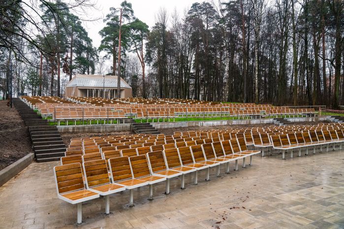 Зрительный зал Зеленого театра в Красногорском городском парке после реконструкции