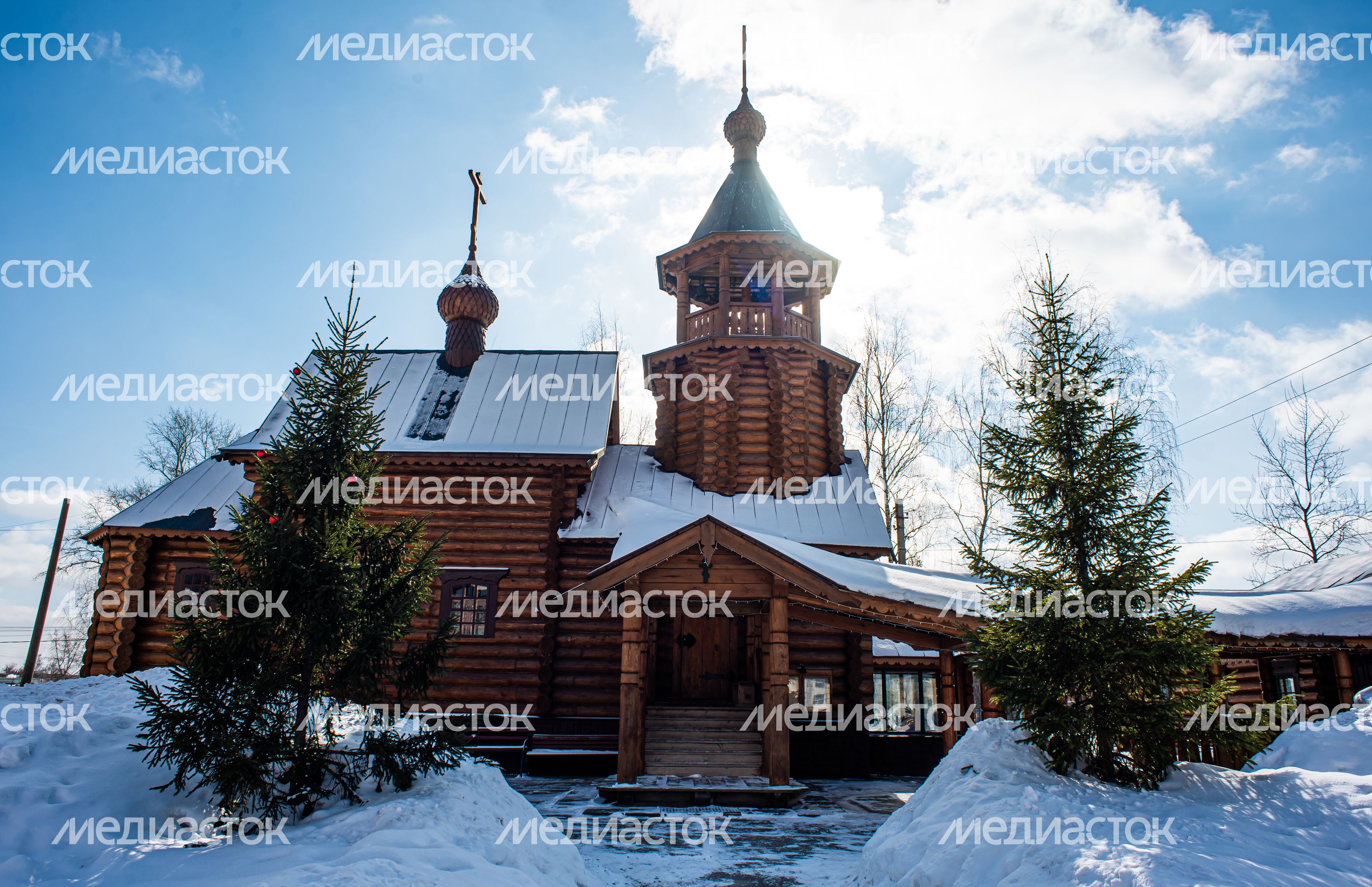 Зимние виды города Электрогорск