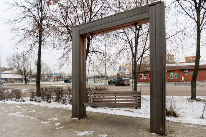 Александровский сквер в Реутове зимой