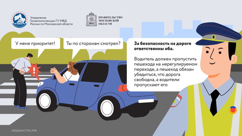 Внимание пешеход Горизонталь 08