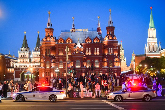 Пешая репетиция парада Победы в Москве