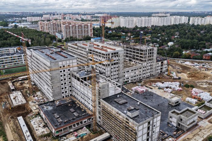 Продолжается строительство ЦРБ в балашихинском мкр. Ольгино