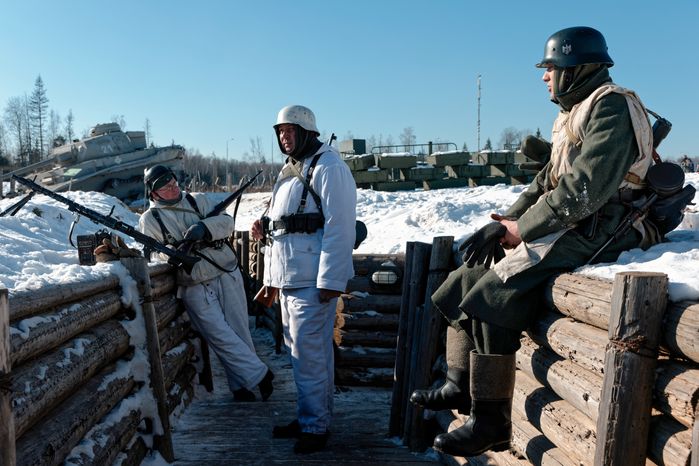 Военно-историческая реконструкция битвы за Сталинград у храма ВС РФ в Кубинке