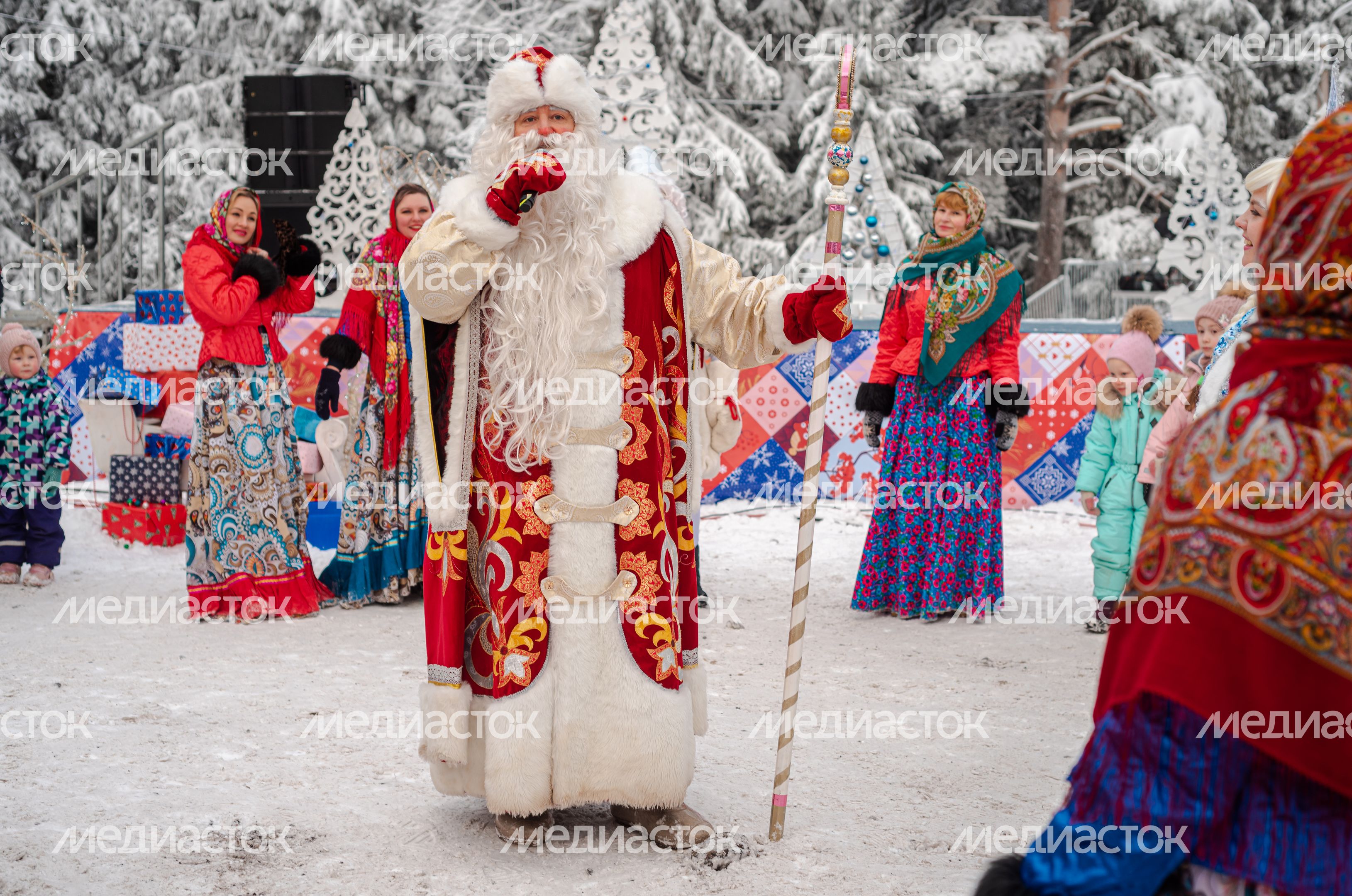 Рубка главной новогодней елки страны