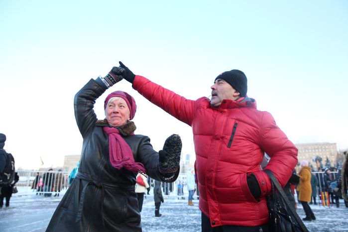 Рождественские гуляния в парке Победы в Москве