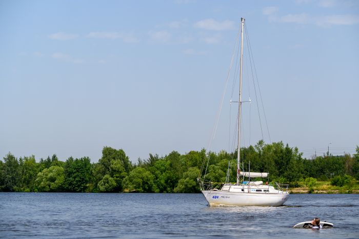 Чемпионат Московской области по серфингу на Пироговском водохранилище в Долгопрудном