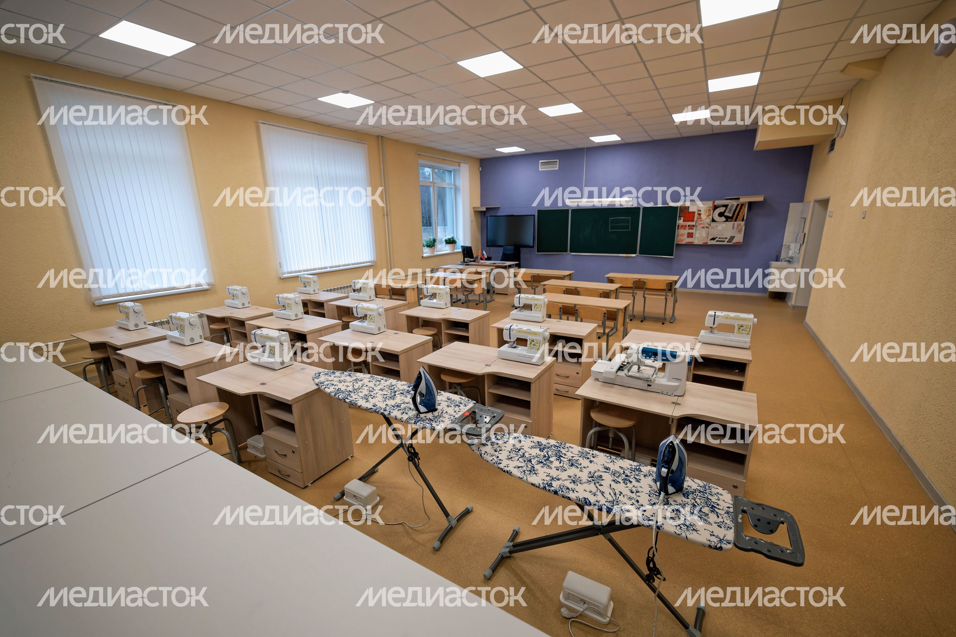 Кабинет домоводства для девочек в новой школе микрорайона Климовск города Подольск Кабинет домоводства для девочек в новой школе микрорайона Климовск города Подольск
