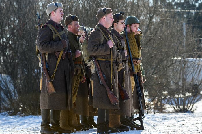 Военно-историческая реконструкция в музее танка Т-34 в Мытищах