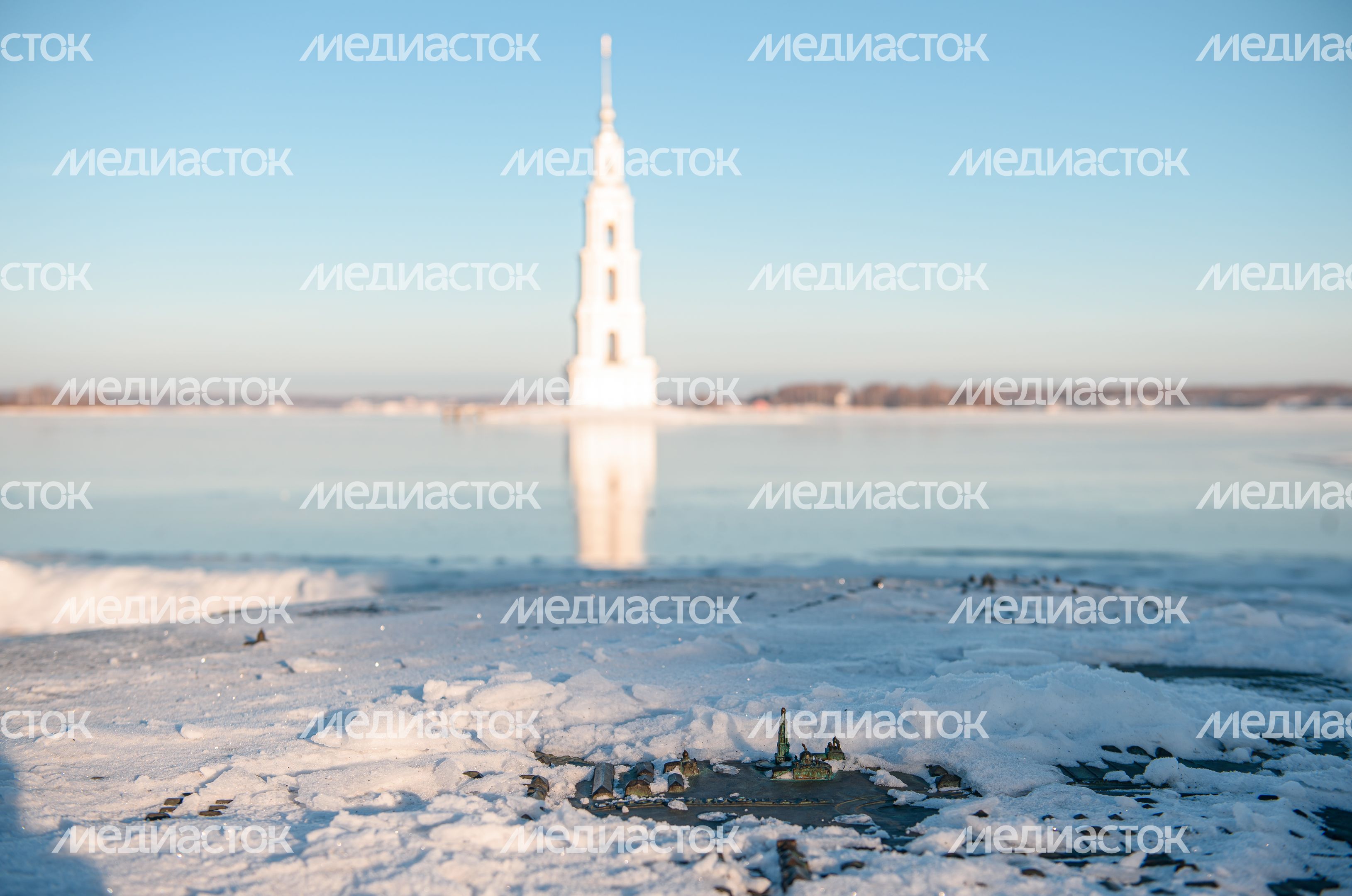 Зимние виды города Калязин