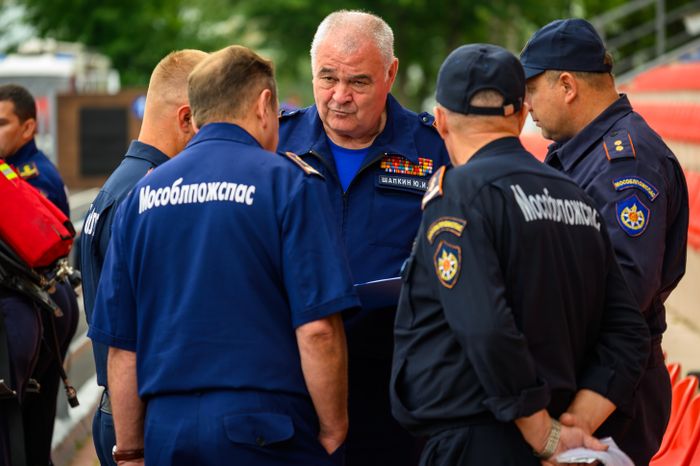 Конкурс профмастерства среди пожарных и начальников караулов МЧС и Мособлпожспаса в Подольске