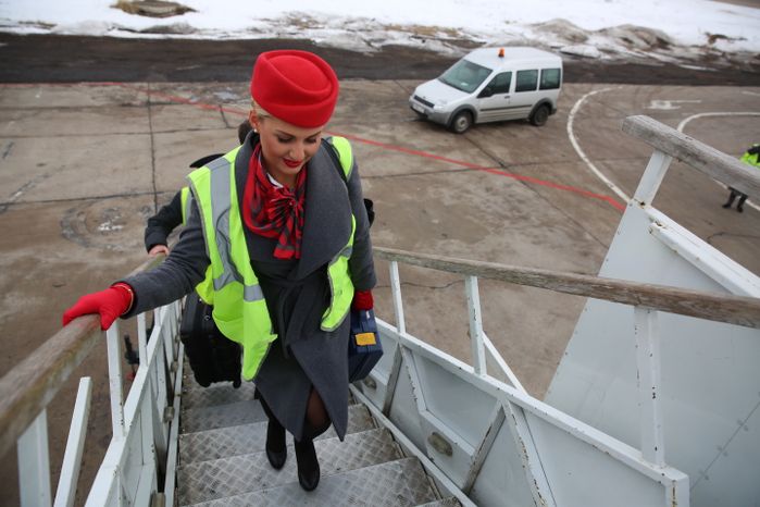 Экипаж авиакомпании «Вим-авиа» в аэропорту Домодедово
