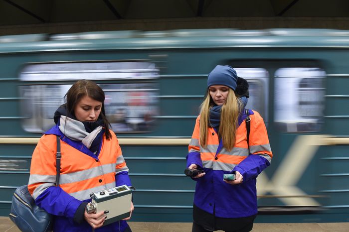 Проверка воздуха в Московском метрополитене
