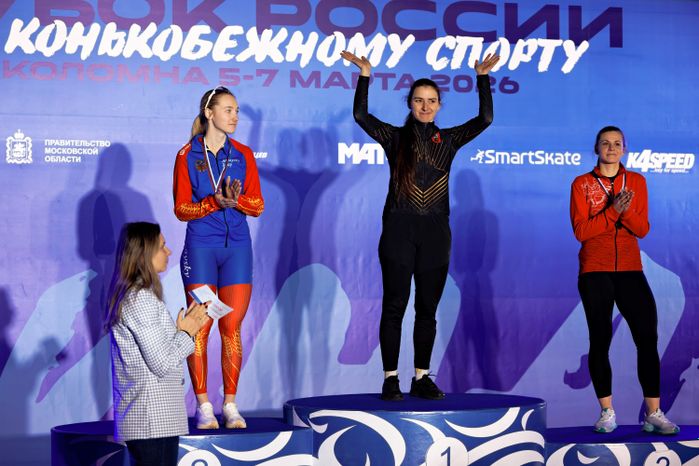 Награждение финалистов Кубка России по конькобежному спорту в Коломне