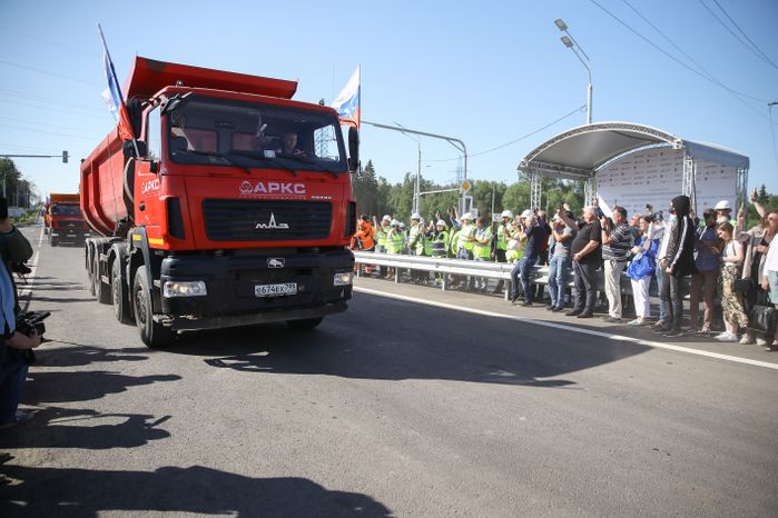 Открытие рабочего движения на 23-километровом участке пятого пускового комплекса Центральной кольцевой автомобильной дороги