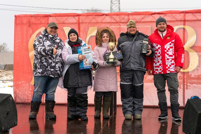 Женская команда заняла третье место на соревнованиях по подледному лову «Рузская рыбалка» на Озернинском водохранилище