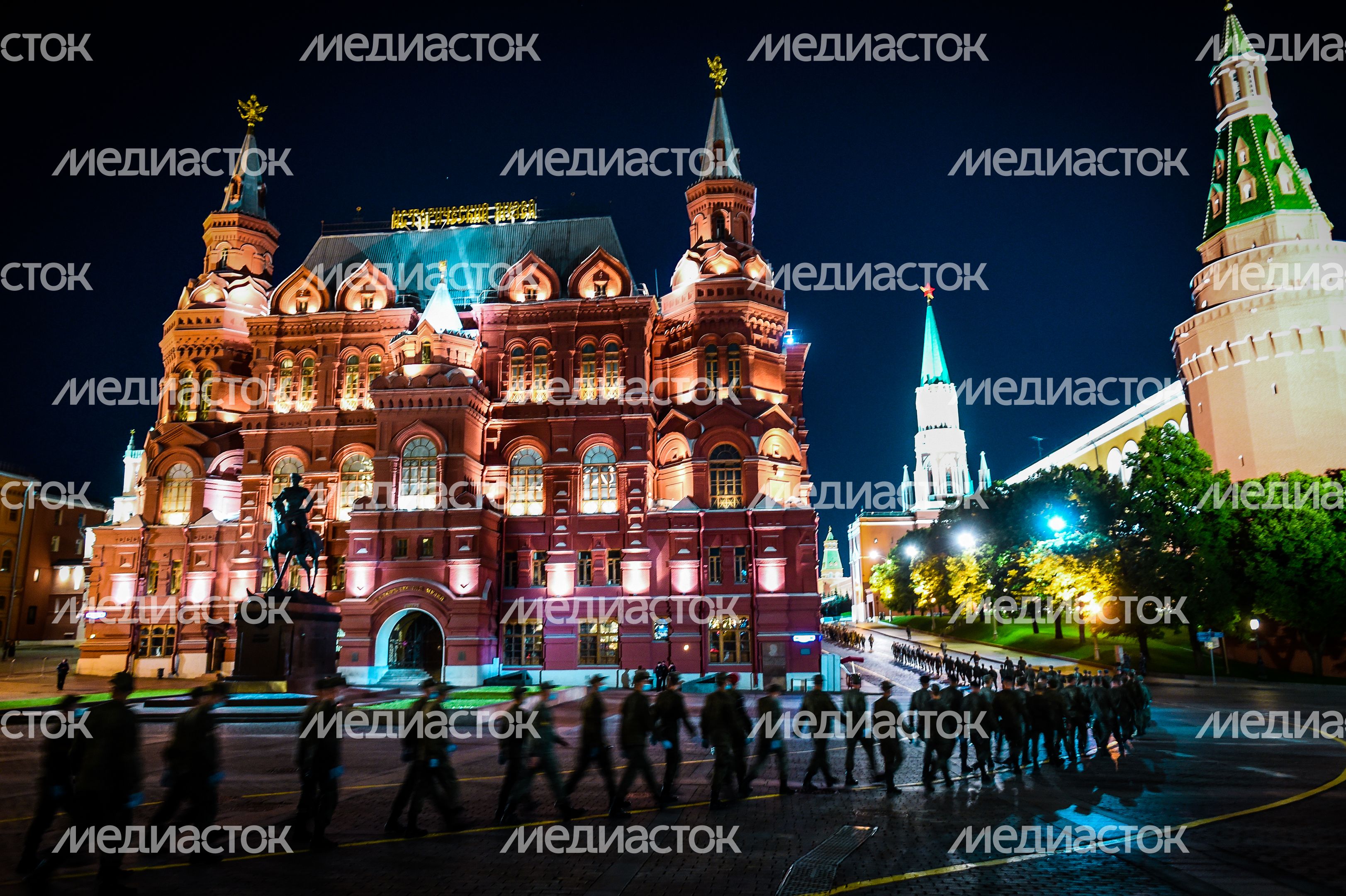 Пешая репетиция парада Победы в Москве