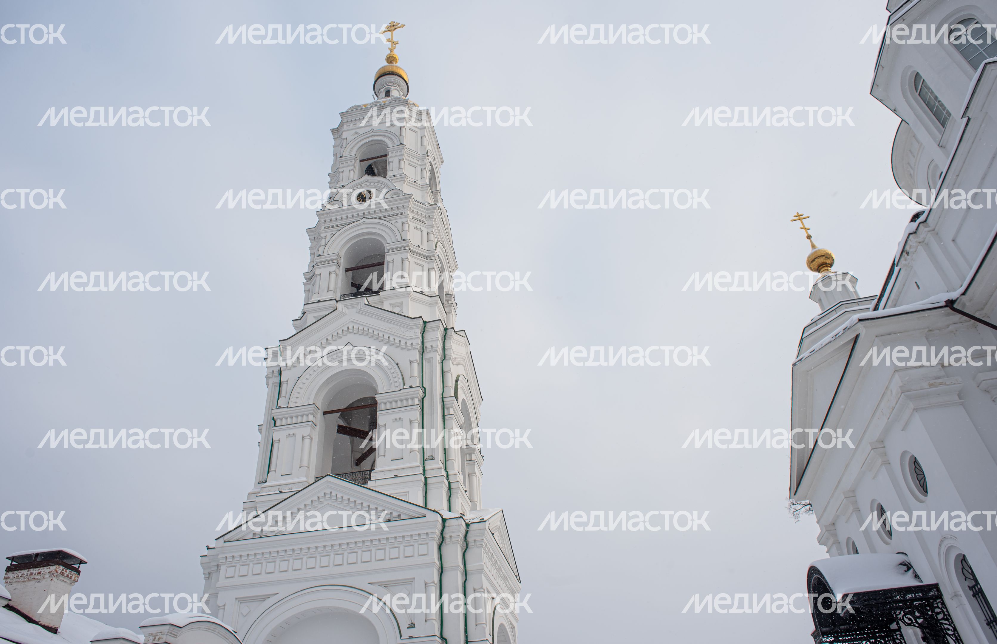 Зимние виды Николо-Берлюковской пустыни