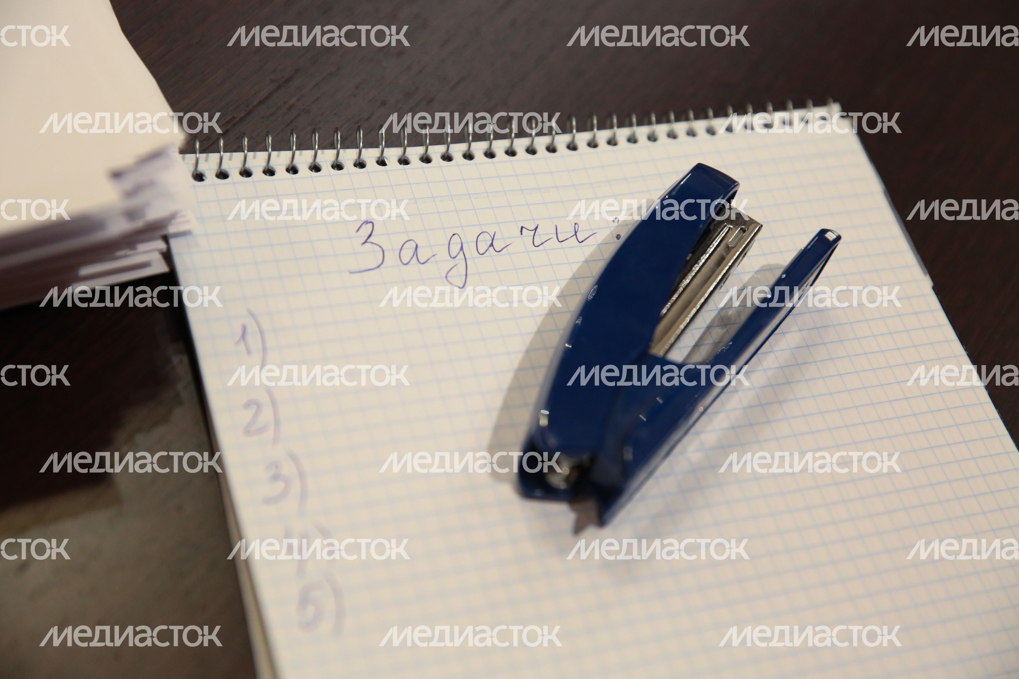 Степлер и тетрадь Степлер и тетрадь