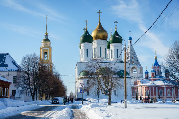 Коломна. Соборная площадь зимой