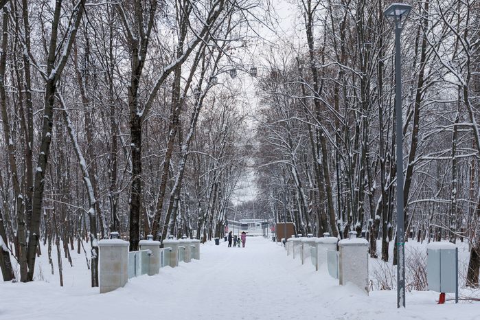 Зима в парке культуры и отдыха имени Л.Н. Толстого в Химках