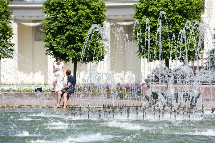 Жаркая погода в Москве