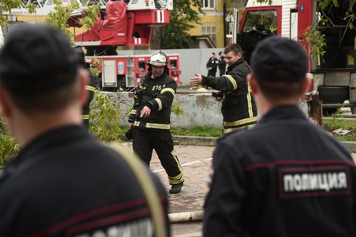 Пожар в бизнес‑центре «Гранд Сетунь плаза» в Москве