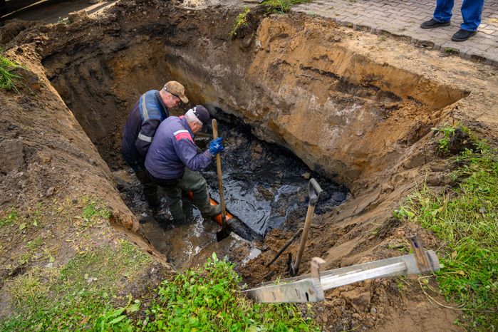 Строительство канализационного коллектора в Куровском Орехово-Зуевского округа